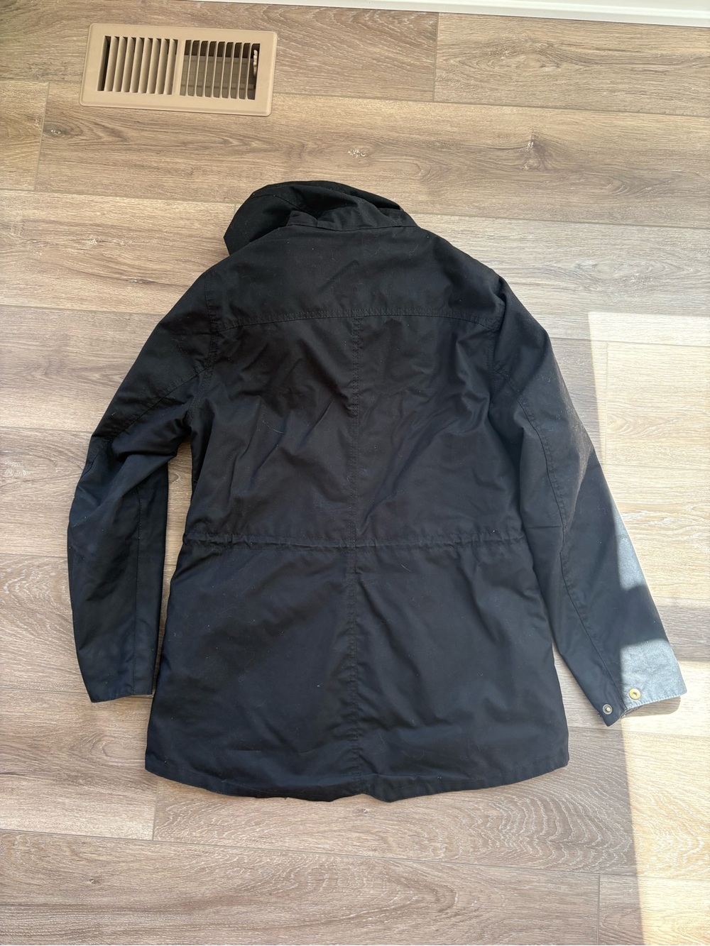 Barbour kelsall Black Hooded Parka with Faux Fur Trim - Picture 5 of 11